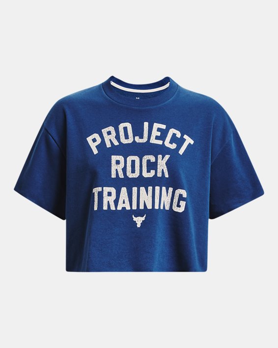Women's Project Rock Rival Terry Short Sleeve in Blue image number 4